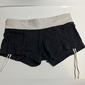 Lululemon Black and White Athletic Shorts